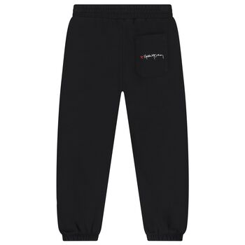 Girls Black Logo Joggers