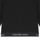 Girls Black Logo Long Sleeve Top, 1, hi-res