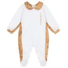 White & Beige Geo Map Babygrow Set, 1, hi-res