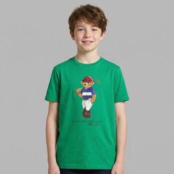 Boys Green Logo Polo Bear T-Shirt