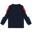 Boys Navy Logo Sweatshirt, 1, hi-res
