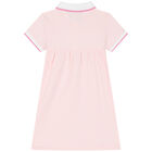 Younger Girls Pink Logo Polo Dress, 1, hi-res