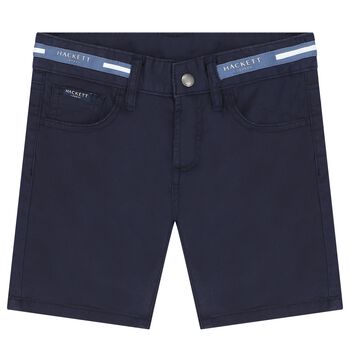 Boys Navy Blue Logo Shorts