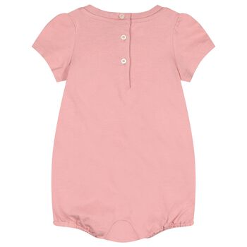Baby Girls Pink Logo Romper