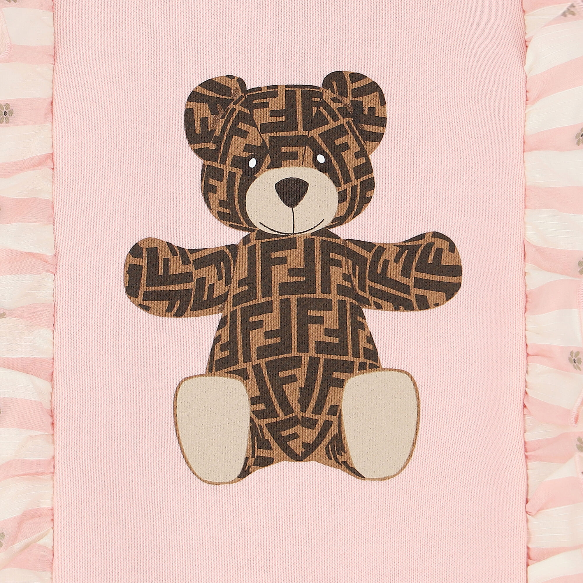 Fendi Baby Girls Pink Teddy Bear Logo Dress | Junior Couture USA