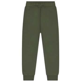Boys Green Logo Joggers