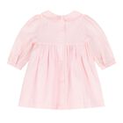 Baby Girls Pink Smocked Dress, 1, hi-res
