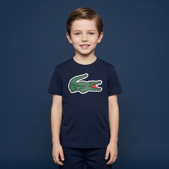 Boys Navy Blue Logo T-Shirt