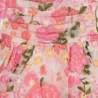 Girls Pink Floral Embroidered Tiered Dress, 1, hi-res