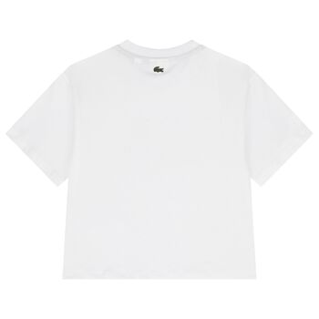 Girls White Logo T-Shirt