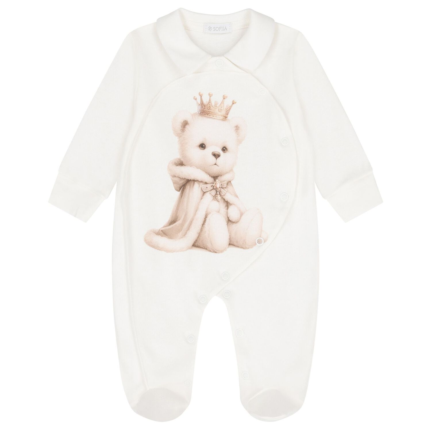 Baby Boys Ivory Teddy Bear Babygrow Gift Set, 1, hi-res