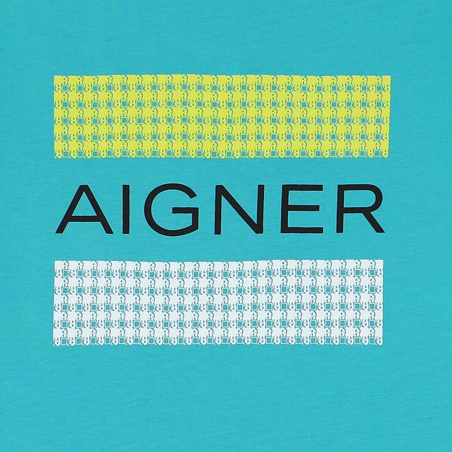 تيشيرت أولاد بالشعار باللون التركواز , 1, hi-res