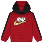 Boys Red & Black Logo Hooded Top, 1, hi-res