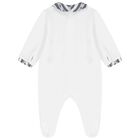 Baby Boys White Velour Sheep Babygrow, 1, hi-res