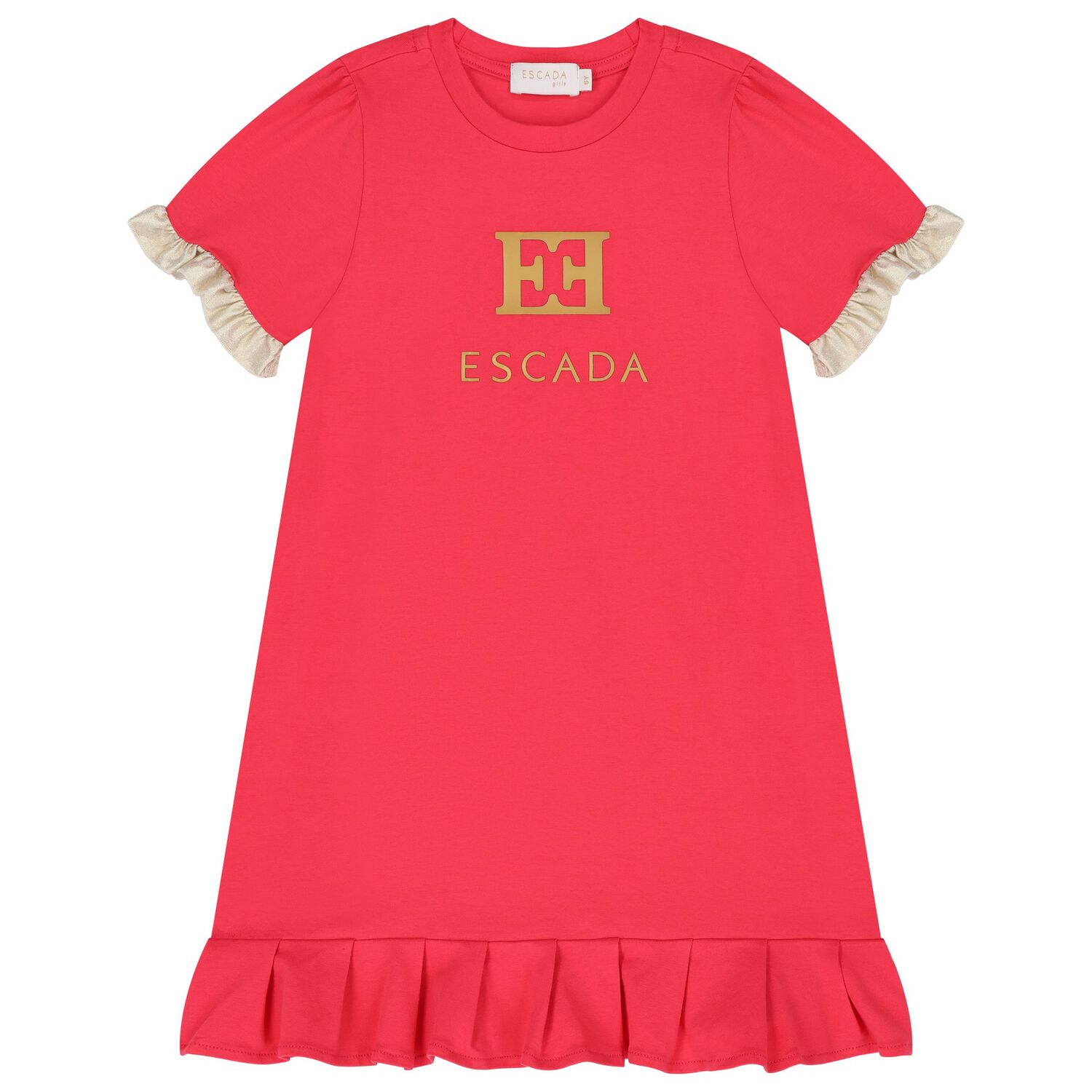 Girls Pink Logo Dress, 1, hi-res