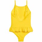 Girls Yellow Ruffle Swimsuit, 1, hi-res