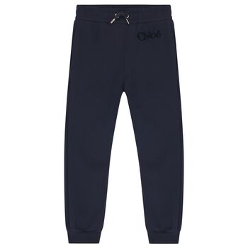 Boys Navy Blue Logo Joggers 