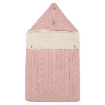 Baby Girls Pink Cable Knit Nest