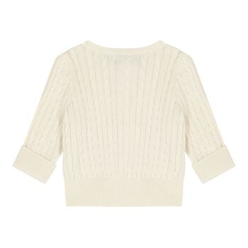 Baby Girls Ivory Cable Knit Cardigan