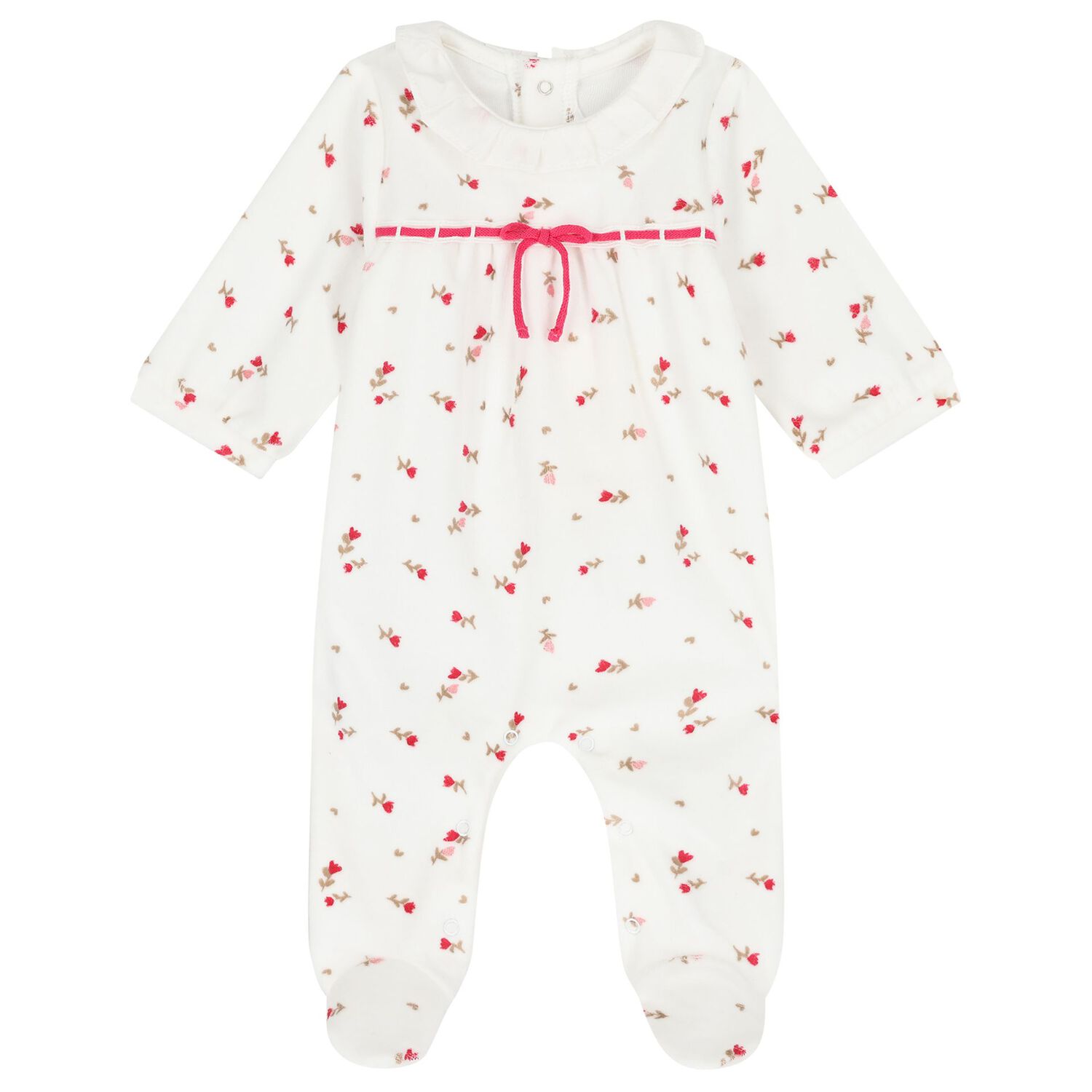 Baby Girls White & Red Babygrows ( 2-Pack ), 3, hi-res