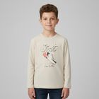 Boys Beige Long Sleeve Top, 1, hi-res