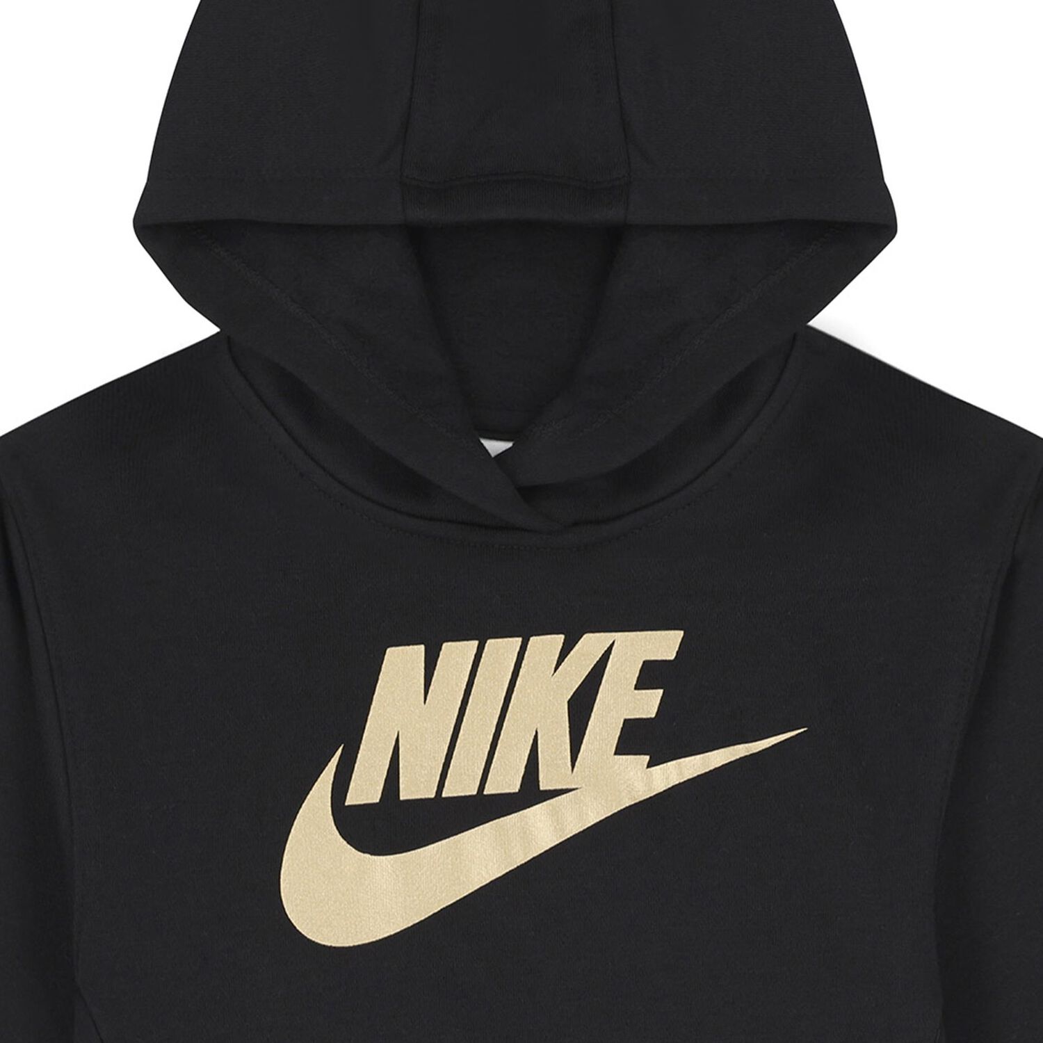 Boys Black Logo Hooded Top, 2, hi-res