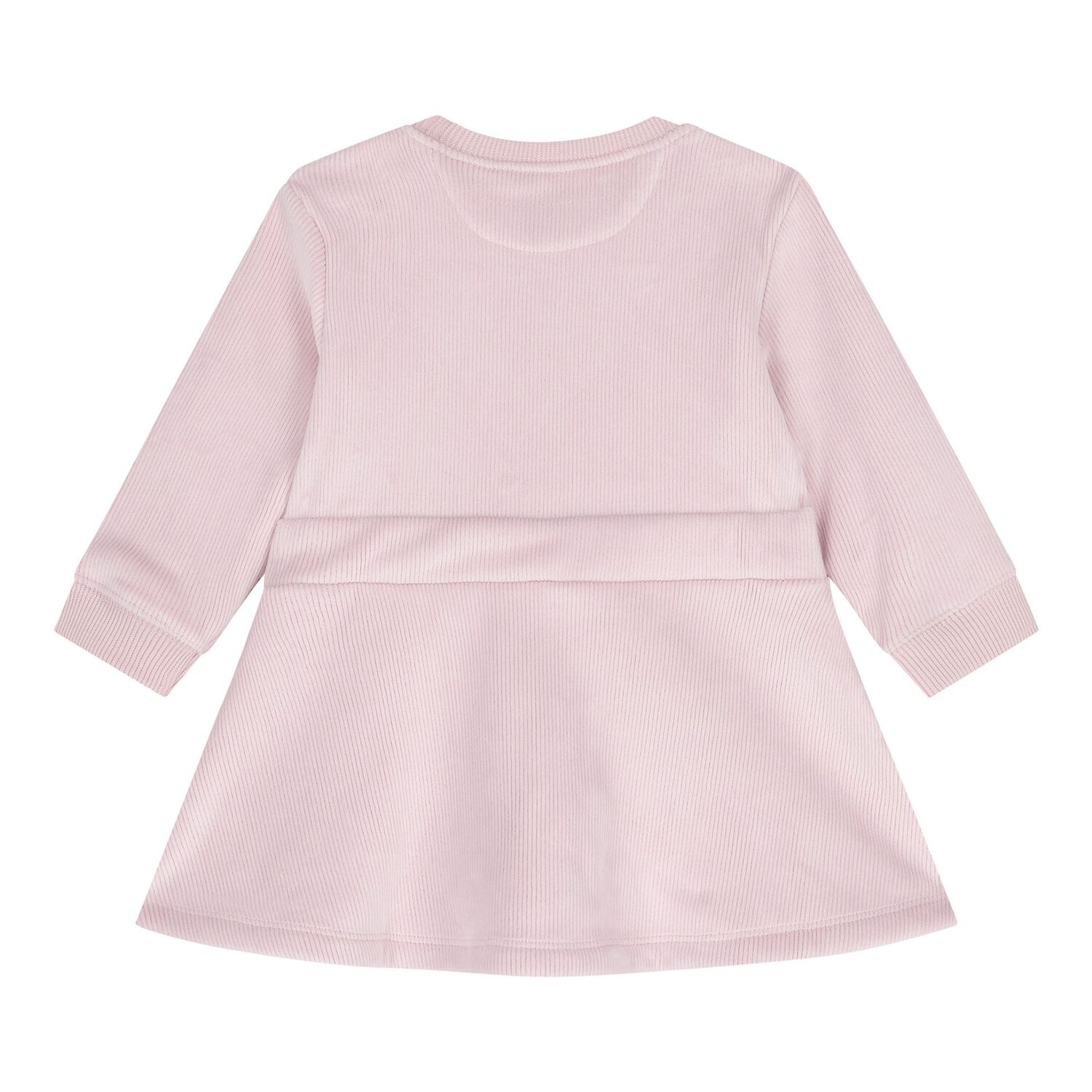 Baby Girls Pink Velour Dress, 1, hi-res image number null