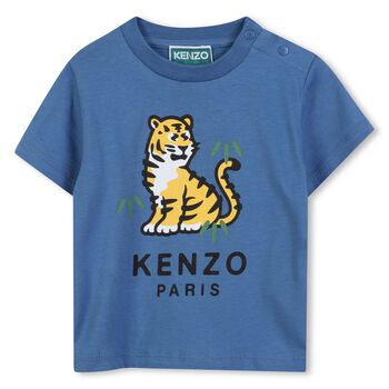 Younger Blue Tiger Logo T-Shirt