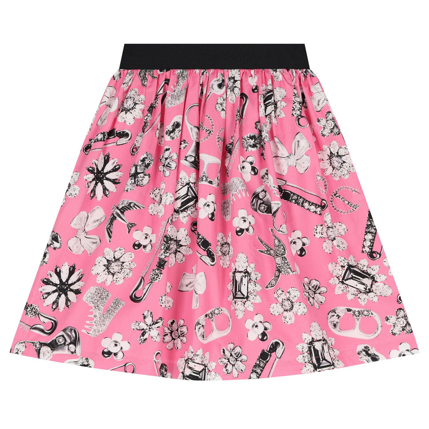 Girls Pink Logo Skirt, 1, hi-res
