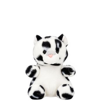 Palm Pals White & Black Kaia Snow Leopard Soft Toy ( 13CM )