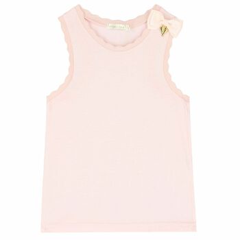 Girls Pink Sleeveless Top