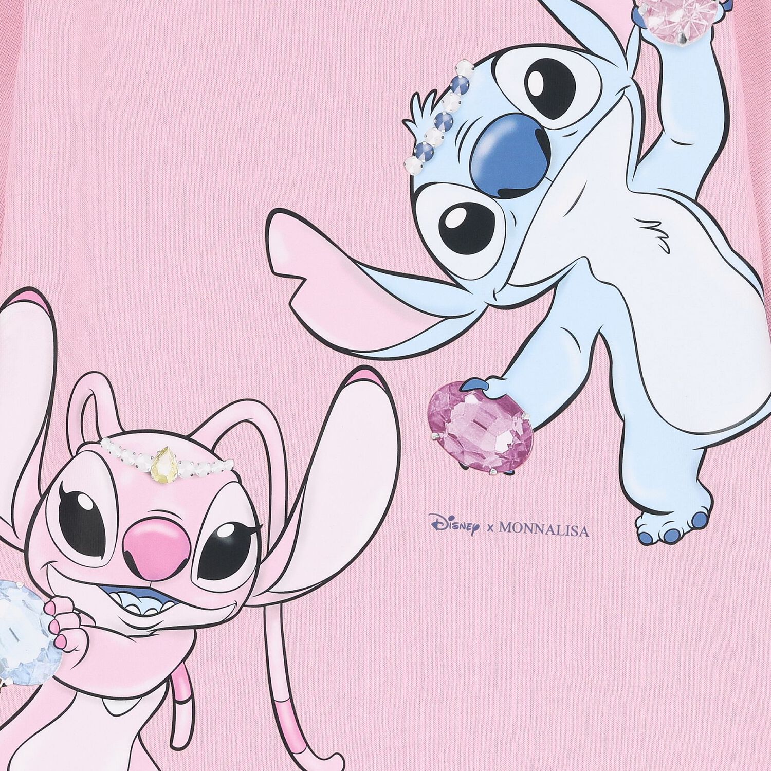 Girls Pink Disney Lilo & Stitch Sweatshirt Dress, 1, hi-res