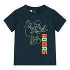 Baby Boys Green & Ivory Disney Logo Shorts Set, 1, hi-res