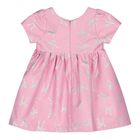 Baby Girls Pink & Silver Bow Dress, 1, hi-res
