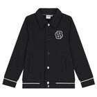 Boys Black Logo Jacket, 1, hi-res