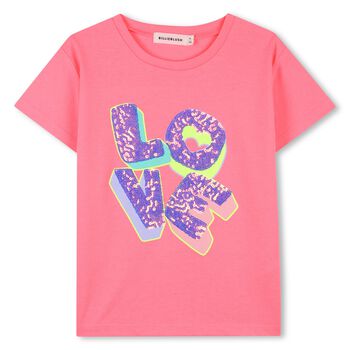 Girls Pink Sequin T-Shirt