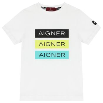 Boys White Logo T-Shirt