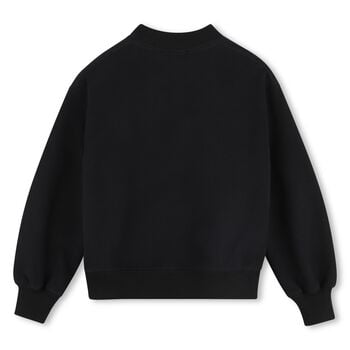 Girls Mini Me Black Flamingo Logo Sweatshirt