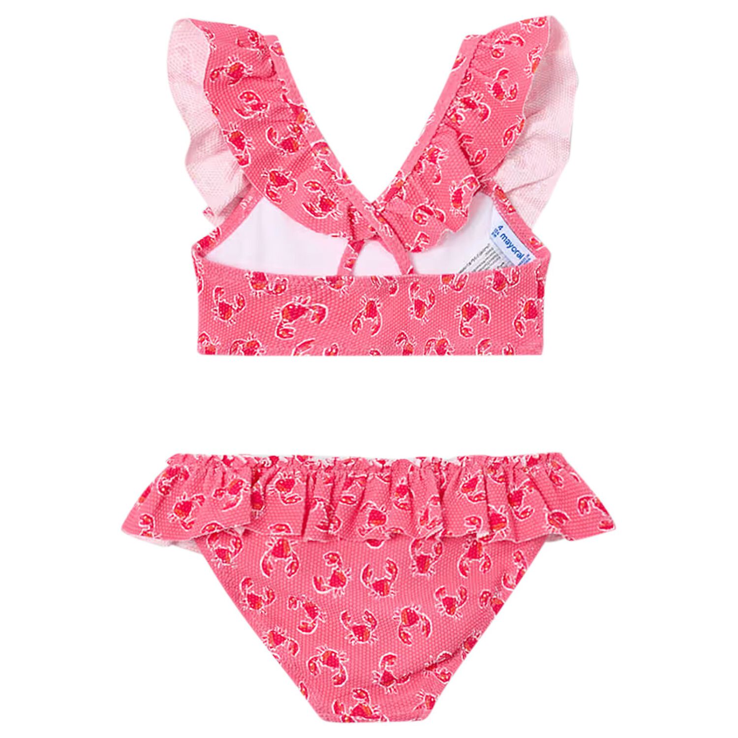 Girls Pink Crab Bikini, 1, hi-res