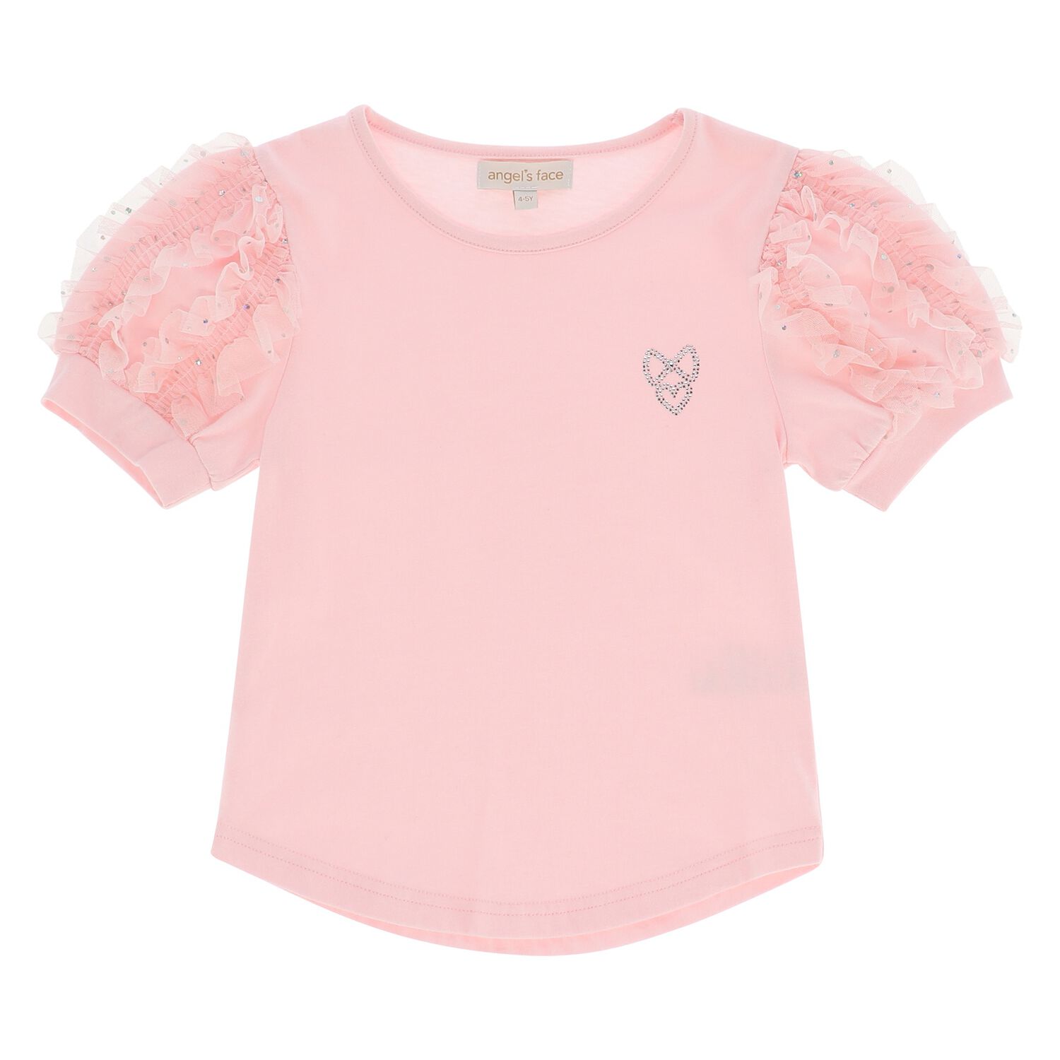 Girls Pink Tulle T-Shirt, 3, hi-res image number null