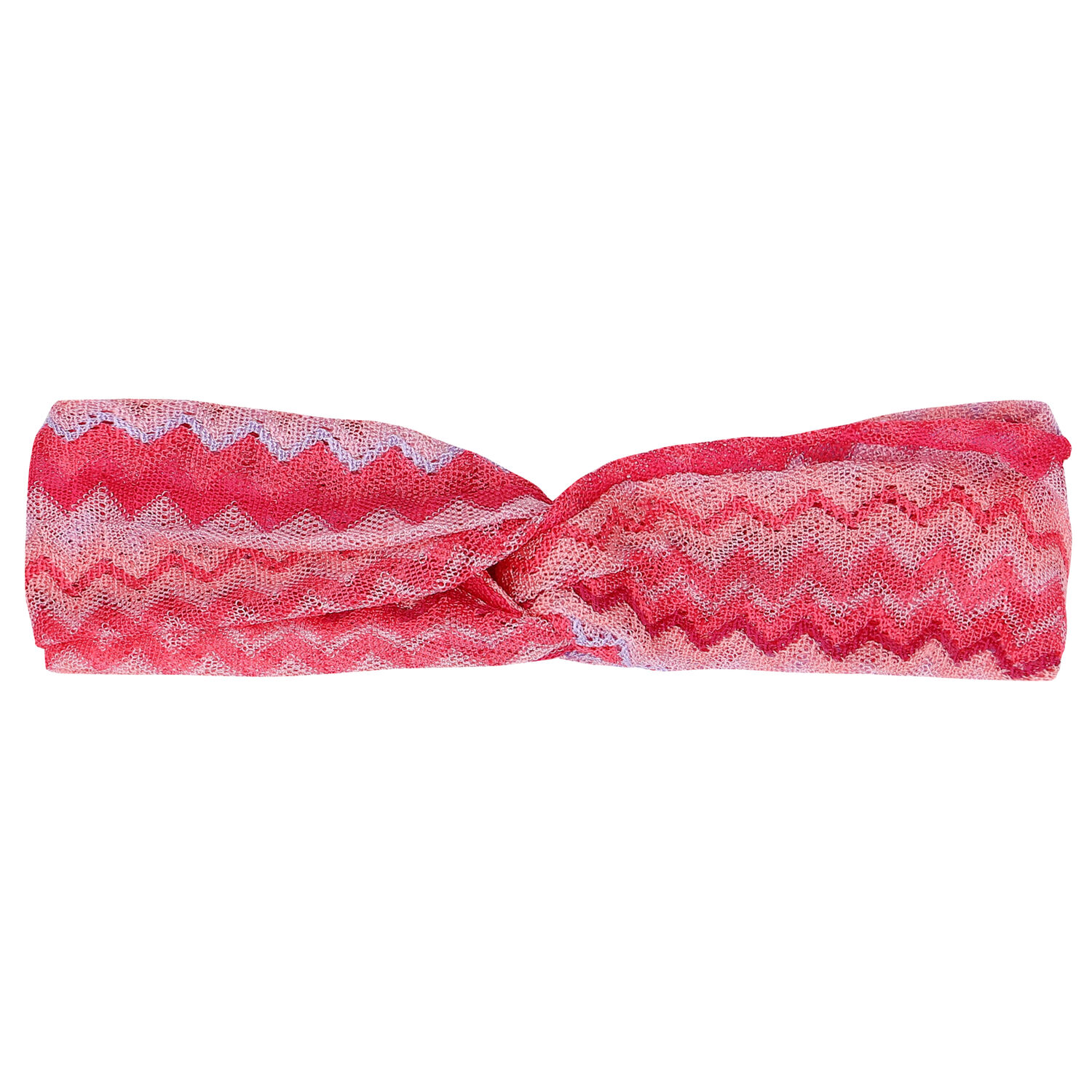 Missoni Kids Girls Pink Knitted Zigzag Headband | Junior  display picture 1