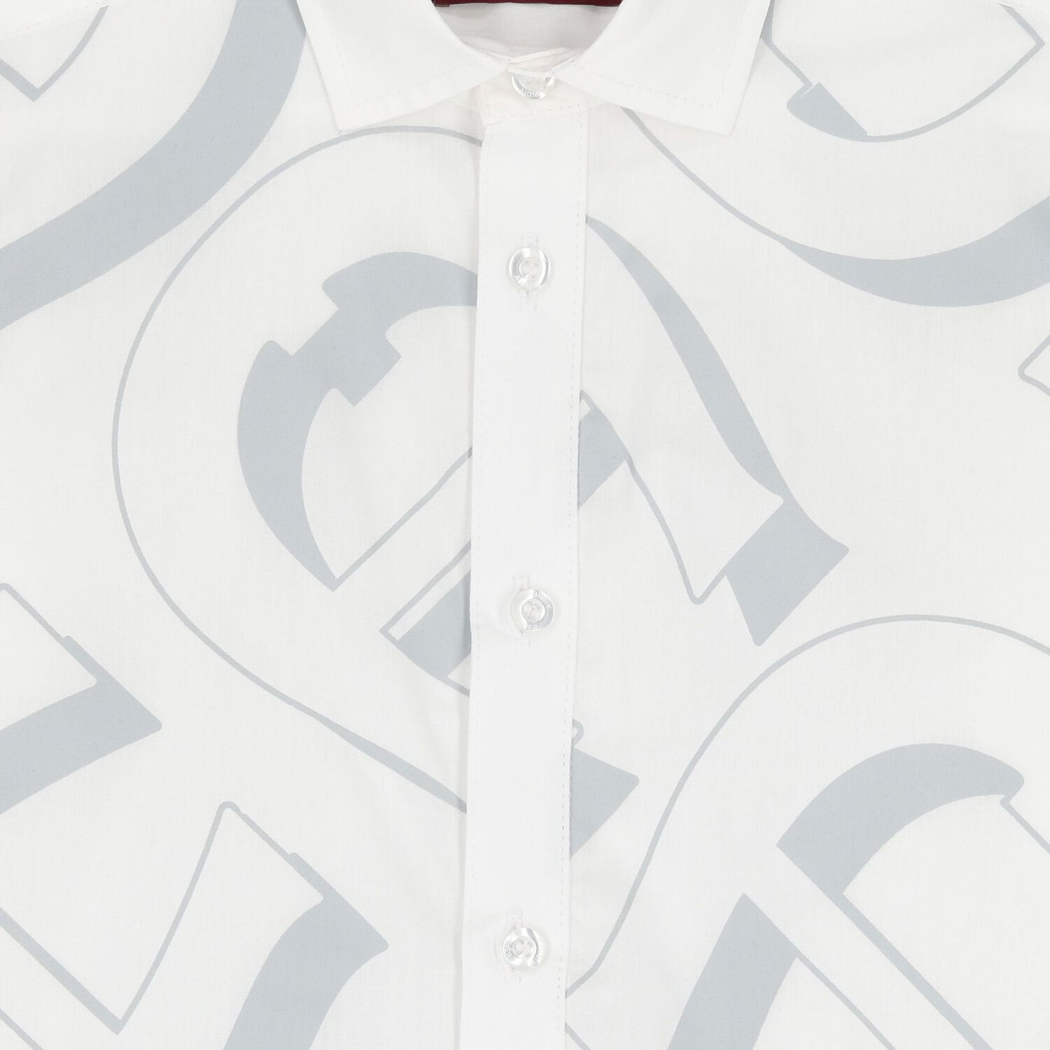 Boys White Logo Shirt, 1, hi-res