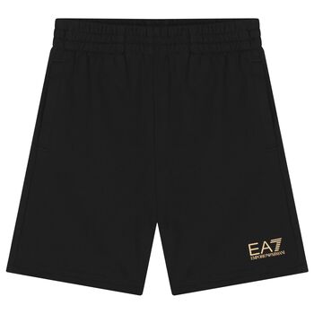 Boys Black Logo Shorts