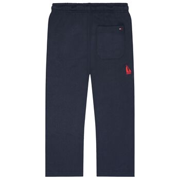 Boys Navy Blue Logo Joggers