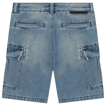 Boys Blue Denim Cargo Shorts