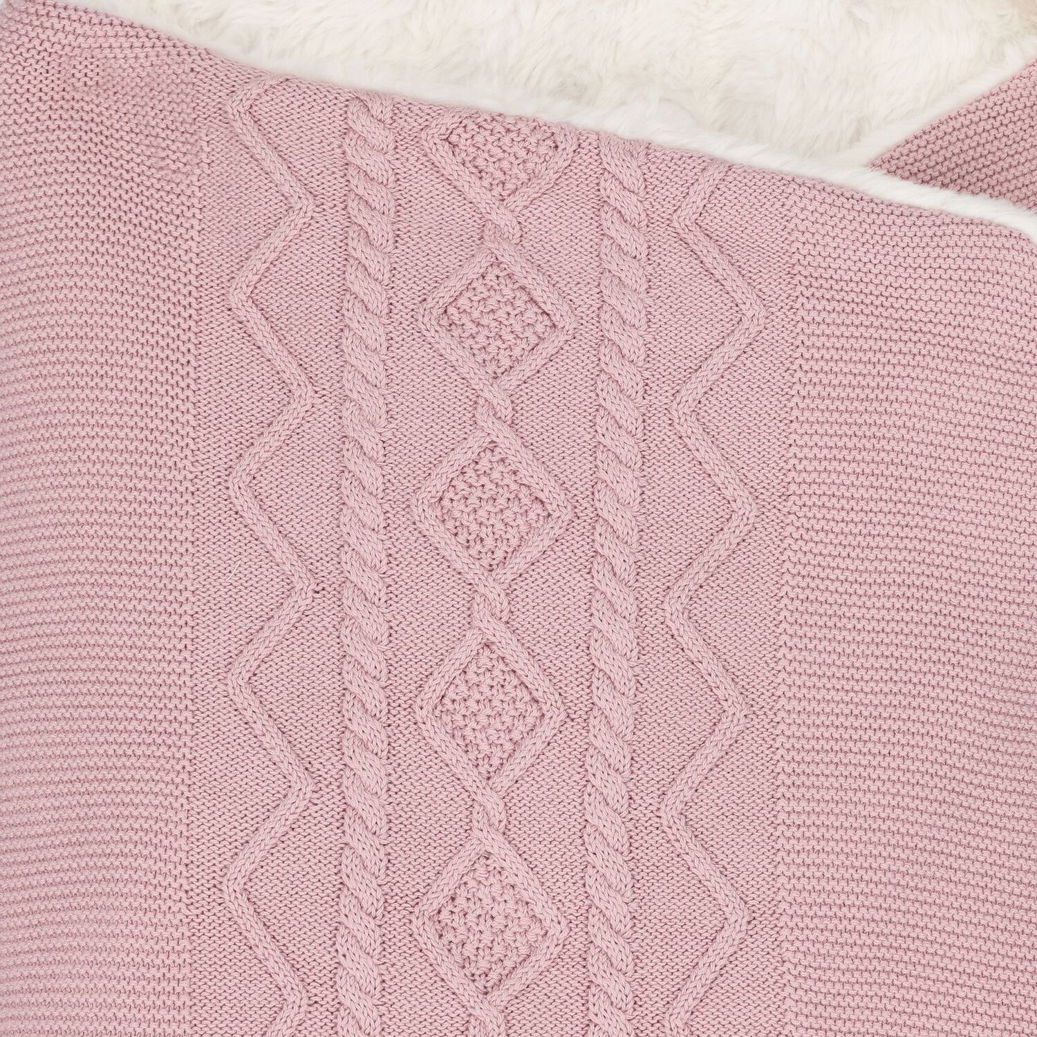 Baby Girls Pink Knitted Nest, 1, hi-res