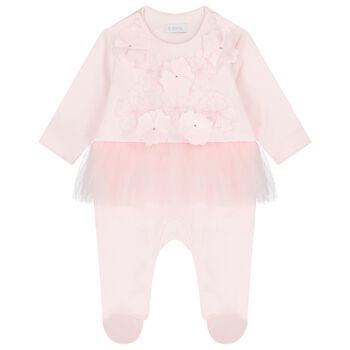 Sofija Baby Girls Pink Floral Babygrow, 1 Baby Girls Pink Floral Babygrow