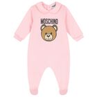 Baby Girls Pink Teddy Bear Logo Babygrow Gift Set, 5, hi-res