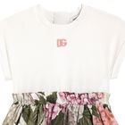 Baby Girls Ivory & Pink Floral Dress Set, 1, hi-res