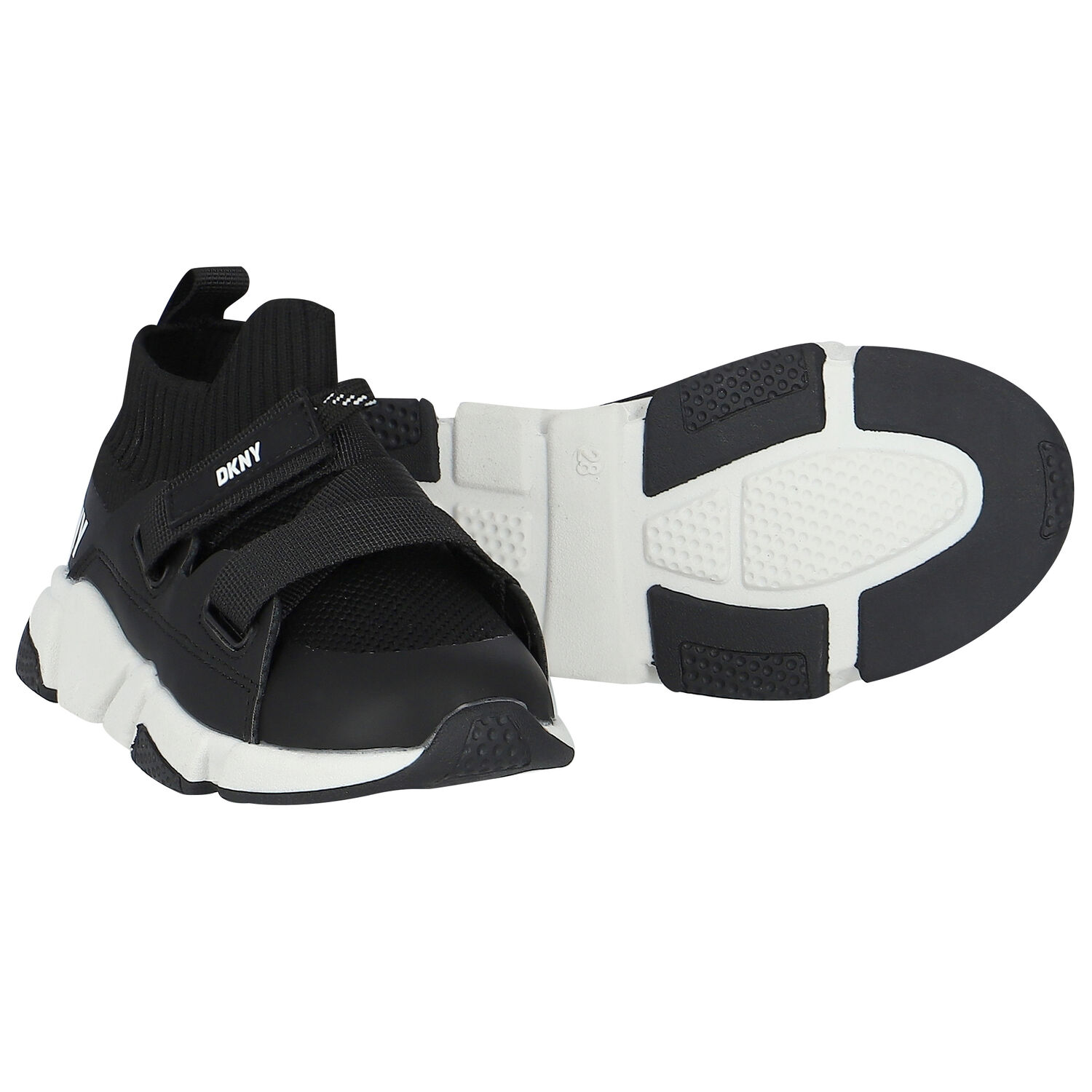 Black & White Logo Trainers, 1, hi-res